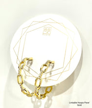 Load image into Gallery viewer, BB Lila Linkable Hoops Pave'
