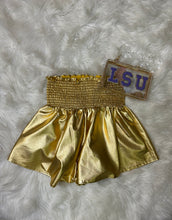 Load image into Gallery viewer, Gold Smocking Waist Shorts