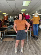 Load image into Gallery viewer, SY5127 PAPERBAG TWILL WASHED MINI SKIRT WITH ELASTIC WAIST