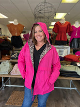 Load image into Gallery viewer, G21434 Leopard Lined Hood Windbreaker