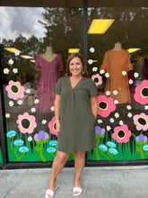 Load image into Gallery viewer, D1885 Airflow V Neck Mini Dress