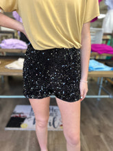 Load image into Gallery viewer, SY4944 Sequin shorts with zipper and lining