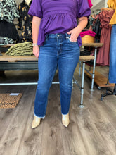 Load image into Gallery viewer, T5958 Vervet High Rise Raw with Step Hem Kick Flare