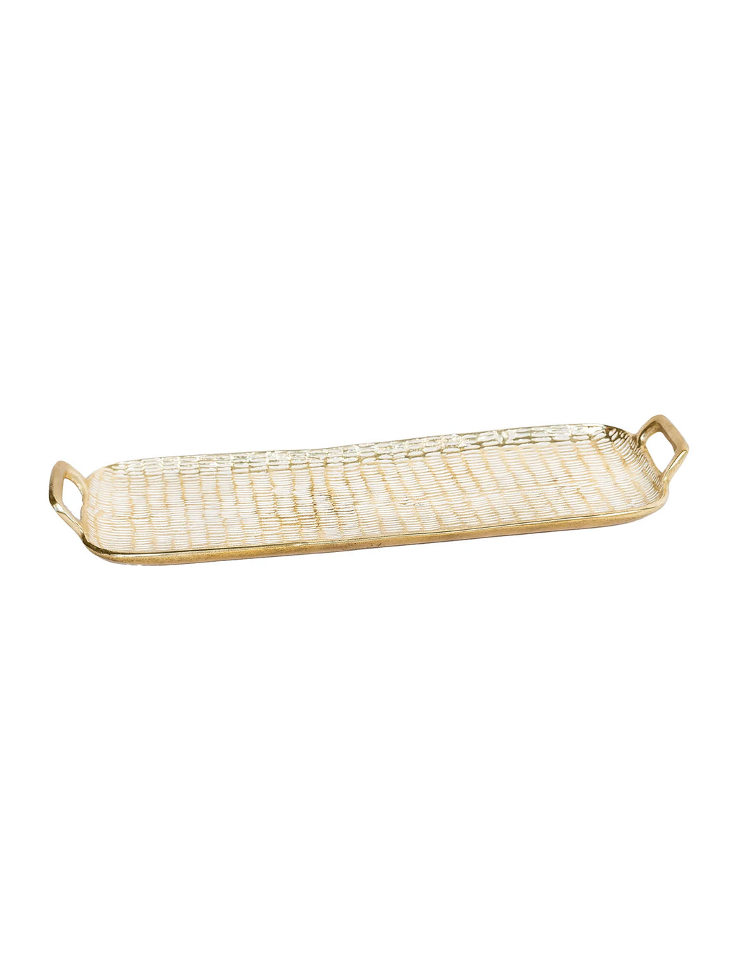 White and Gold Tray-Large