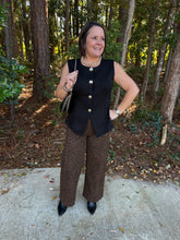 Load image into Gallery viewer, Animal print wide leg pants