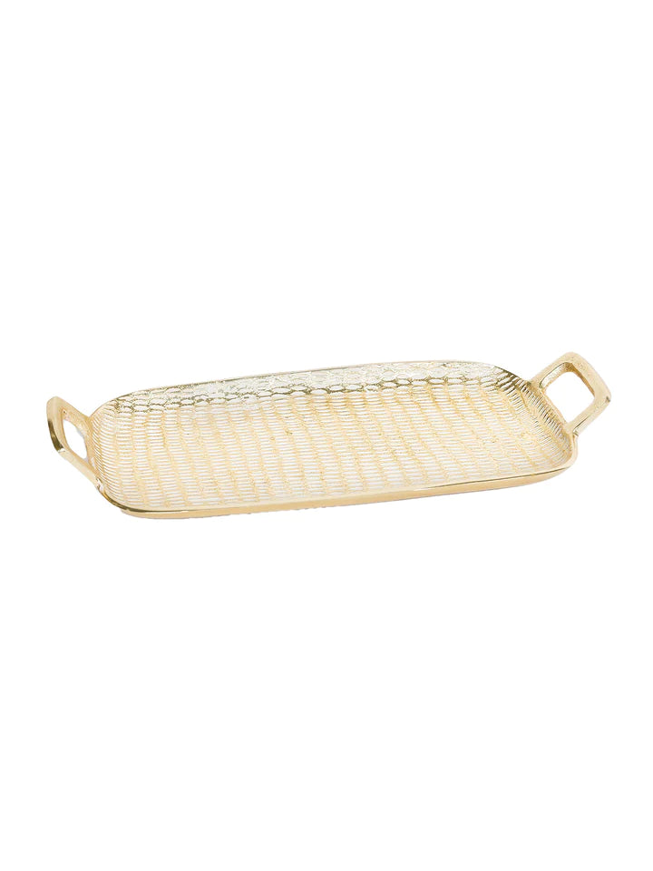 White and Gold Tray-Small
