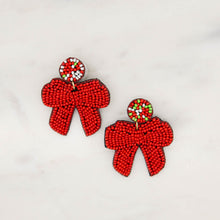 Load image into Gallery viewer, Christmas beaded earrings