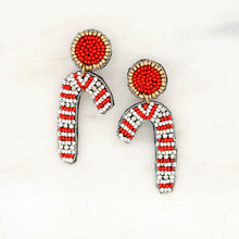 Load image into Gallery viewer, Christmas beaded earrings