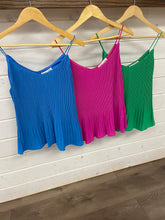 Load image into Gallery viewer, Woven Plisse Pleated Cami Top with Lining SY1598