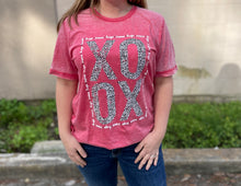 Load image into Gallery viewer, Acid Wash XOXO Tee
