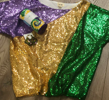 Load image into Gallery viewer, Mardi Gras Sequin Top