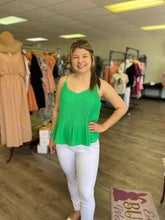 Load image into Gallery viewer, Woven Plisse Pleated Cami Top with Lining SY1598