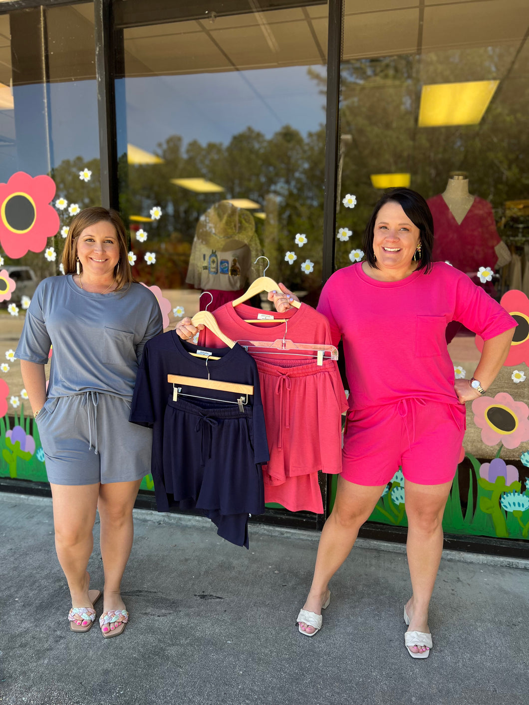 Drop Shoulder Top/Short Set