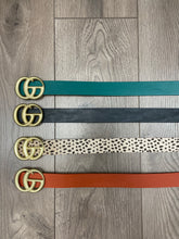 Load image into Gallery viewer, Worn Gold Buckle Belt