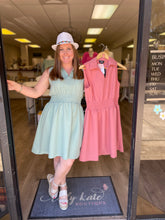 Load image into Gallery viewer, TK2253 Sleeveless dress with smocked waist detail