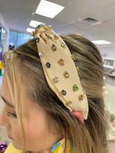 Load image into Gallery viewer, Multi Color Jewel Knotted Headbands