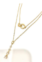 Load image into Gallery viewer, BB Lila Double Take necklace with circle and diamond bar