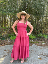 Load image into Gallery viewer, Smocked Tiered Midi Dress