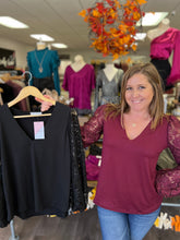 Load image into Gallery viewer, ST3507 Solid Top with Lace Contrast