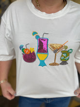 Load image into Gallery viewer, Sequin Tropical Drinks Top
