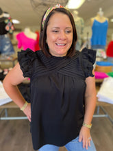 Load image into Gallery viewer, T18302- Triple Flutter Sleeve Top