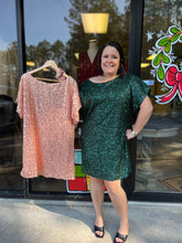 Load image into Gallery viewer, VD70139 Boat Neck Sequin Dress