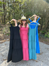 Load image into Gallery viewer, Smocked Tiered Midi Dress