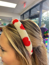 Load image into Gallery viewer, Heart Beaded Headband