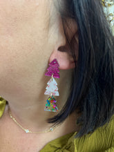 Load image into Gallery viewer, Acrylic Christmas Dangle Earrings
