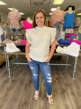 Load image into Gallery viewer, G8615-2 Ruffle sleeve top with smocked detail