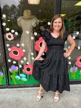 Load image into Gallery viewer, K6155 V-Neck Short Sleeve Smocked Detail Maxi Dress