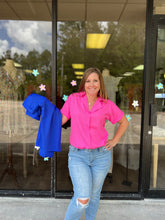 Load image into Gallery viewer, LVC2239 SOLID BLOUSE FOLDED SLEEVE