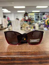 Load image into Gallery viewer, Polarized Sunglasses- wine with side gold detail