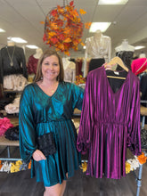 Load image into Gallery viewer, DM9472 Metallic Foil Textured Dress