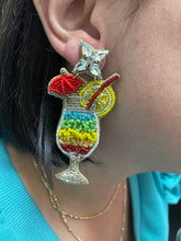Load image into Gallery viewer, Tropical Drink Beaded Earrings