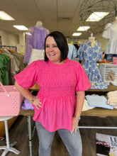 Load image into Gallery viewer, G9943 Smocked Bubble Sleeve Top