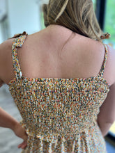 Load image into Gallery viewer, HY5716 Smocked Tie shoulder ruffled tiered sleeveless dress