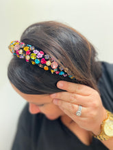 Load image into Gallery viewer, F4759 Velvet Rhinestone and floral headband