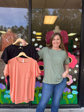 Load image into Gallery viewer, T10088B Brushed Rib Knit Dolman Short Sleeve