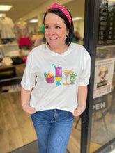 Load image into Gallery viewer, Sequin Tropical Drinks Top