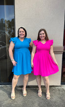Load image into Gallery viewer, G10265 Smocked Ruffle Sleeve Dress