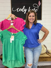 Load image into Gallery viewer, GT3865 V Neck Ruffle Top