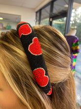 Load image into Gallery viewer, Heart Beaded Headband