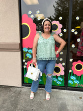 Load image into Gallery viewer, K6810 3D Floral Top with ruffle sleeves