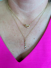 Load image into Gallery viewer, BB Lila Double Take necklace with circle and diamond bar