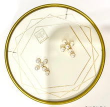 Load image into Gallery viewer, BB Lila Pearly Gates Cross earrings