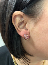 Load image into Gallery viewer, Glitter Heart Stud Earrings