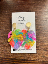 Load image into Gallery viewer, Livy and Vee Multi Colored Monstera Leaf Earring