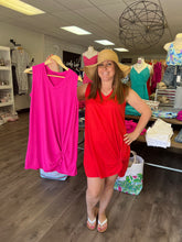 Load image into Gallery viewer, Sleeveless vneck hem twist dress C12210