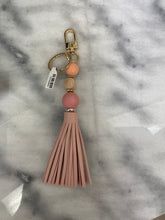 Load image into Gallery viewer, Wood and Tassel Keychain